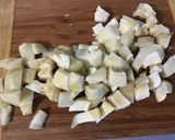 Une image de l'étape 5 de Salade surprise multicolore marinée au jambon cru.