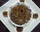 A picture of step 7 of Fig walnut halwa.