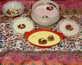 A picture of step 18 of Gulab jamun with Rabri rose flavour and in butter scotch, vanilla, rajbhog flavour.
