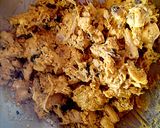 A picture of step 3 of Peri Peri mushroom oats fritters.