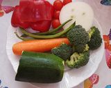 Foto del paso 1 de la receta: Paella de verduras y salmón
