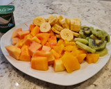 Foto del paso 1 de la receta: Papilla de papaya, plátano y kiwi