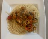 A picture of step 3 of Chicken Pasta.