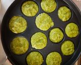 A picture of step 5 of Green Appam with Radish leaves & Green Gram.