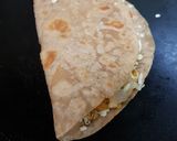 A picture of step 6 of Mexican chicken Quesadilla.