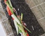 A picture of step 2 of California Rolls.