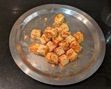 A picture of step 2 of Paneer popcorns with chilli garlic dip.