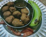 A picture of step 5 of Kache kele ka pakoda.