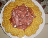 A picture of step 2 of Smoked Salami Cream Cheese & Crackers.