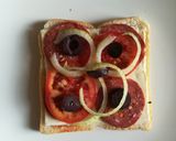 A picture of step 1 of Pizza-Stuffed French Toast.