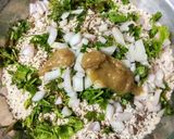 A picture of step 1 of Sindhi koki.