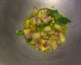 A picture of step 3 of Cabbage poriyal.