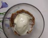 A picture of step 2 of Pheda fudge with chocolate sauce.