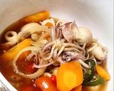 Foto langkah ke 10 dari resep Tumis kuah cumi-cumi campur.