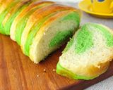 Foto langkah ke 7 dari resep Swirl Pandan Bread (Shokupan).
