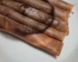 Foto langkah ke 6 dari resep Dadar Gulung Cokelat Isi Fla.