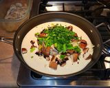 A picture of step 3 of Mike's Garlic Shrimp Alfredo.