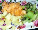 A picture of step 1 of Orange,kiwi &Apple Smoothie.