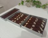 Foto langkah ke 1 dari resep Fudgy brownies shiny oven tangkring,tanpa loyang sekat.