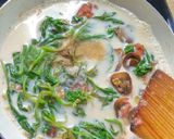 Foto langkah ke 4 dari resep Fettucini Carbonara Spinach Milky.