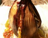 Foto del paso 17 de la receta: Berenjena rellena al horno, con salsa de picadillo de tomate y queso