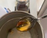 A picture of step 2 of Milkshake with honey roasted sunflower seeds.