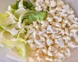 Hình bước làm 1 của món Bông Cải Trắng, Nui Ống & Jambon Phủ Phô Mai Đút Lò