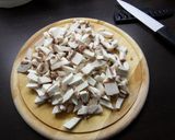 Baconbe göngyölt gombával töltött csirkemell recept fázis 2 fotója