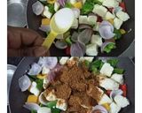 A picture of step 6 of Dhaba Style Kadhai Paneer.