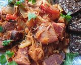 Bigos o lekkim zabarwieniu egzotycznym krok przepisu 5 zdjęcie