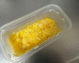 A picture of step 1 of Yellow Rice (my nephew’s lunch box).