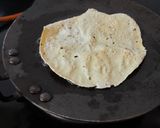 A picture of step 1 of Masala papad or salad on papad.