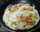 A picture of step 2 of Korean egg rolls.