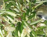 A picture of step 3 of Vegetable of bhindi.