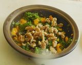 A picture of step 5 of Kale Mango salad.