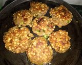 A picture of step 3 of Sabudana Vada.