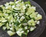 A picture of step 1 of Cucumber lime Mojito.