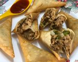 A picture of step 9 of Chicken Samosa/Chicken Kheema Samosa.