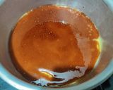 A picture of step 5 of Caramel custard pudding with leftover breads (eggless).