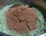 A picture of step 2 of Anar dana chutney.