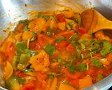 A picture of step 3 of Bell Peppers Manchurian:.