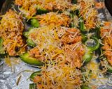 A picture of step 4 of Sausage Stuffed Jalapeno Poppers.