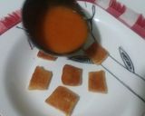 A picture of step 10 of Tomato carrot soup with croutons.