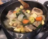 Une image de l'étape 19 de Chevreau aux légumes et os à moelle façon pot au feu revisité.