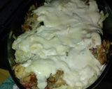 Foto del paso 5 de la receta: Pollo relleno Acompañado con salsa blanca y fideos