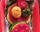 A picture of step 3 of Tri colour puri.