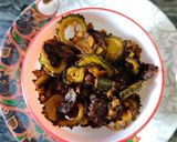 A picture of step 7 of Garlic Karela.