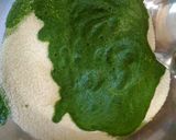 A picture of step 4 of Hariyali Suji Dhokla.