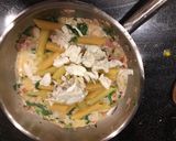 A picture of step 8 of Crispy Pepper Seafood Scampi over Red & Green Lentil Penne.