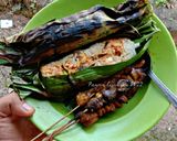 Foto langkah ke 8 dari resep Nasi Bakar Ayam Pedas Kemangi.
